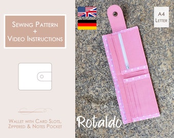 Wallet „Rotaldo“ Digital PDF Sewing Pattern | Instant Download in A4 & Letter