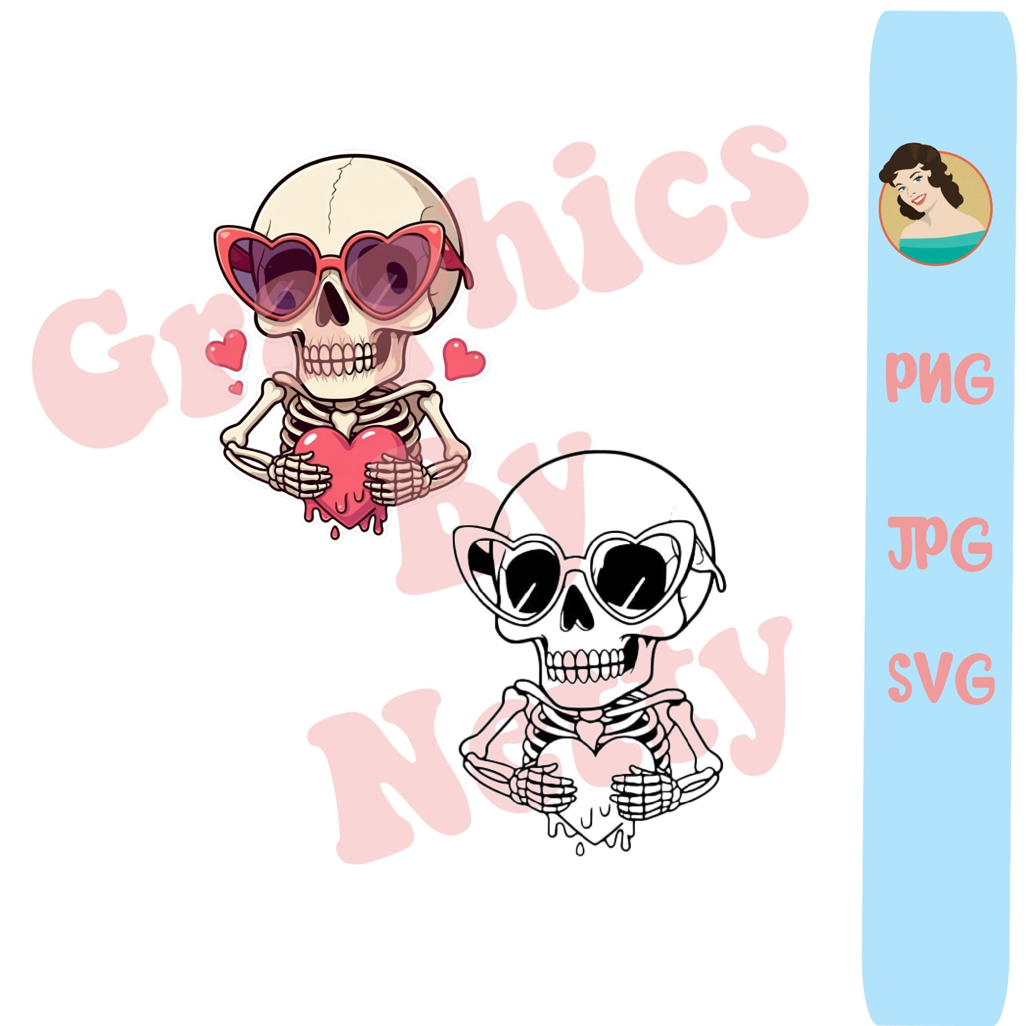 Love Skeleton Svg Png Jpeg Format Commercial Use - Etsy
