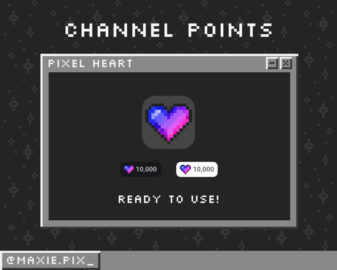 Twitch Channel Points / Pixel Art / Cute Heart Channel Points / Badges ...