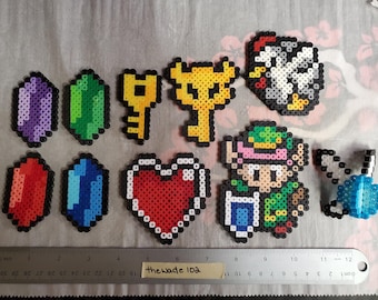 Legend of Zelda Perler Bead Standees | Link to the Past Bead Art