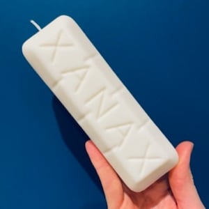 Xanax joke pillar pill soy wax fragranced candle handmade home decor unusual