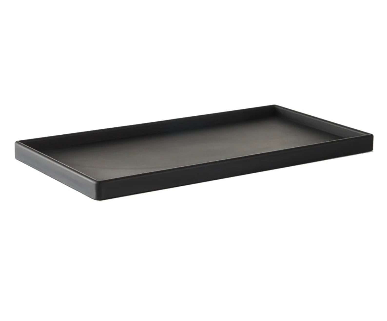 Black Concrete Large Rectangle Decorative Tray Handmade Home Etsy UK