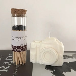 Camera photography handmade home decor soy wax candle fragranced sculpture