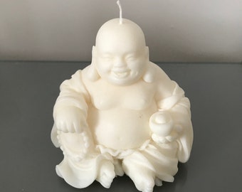 Laughing Buddha candle soy wax candle fragranced sculpture