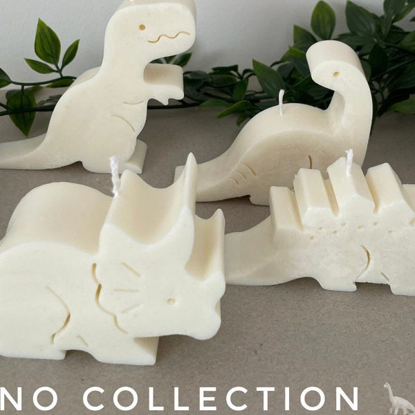 Collection Dino - dinosaure animal cire de soja bougies parfumées t-rex divers| Décoration intérieure faite à la main Bougies de sculpture parfumée