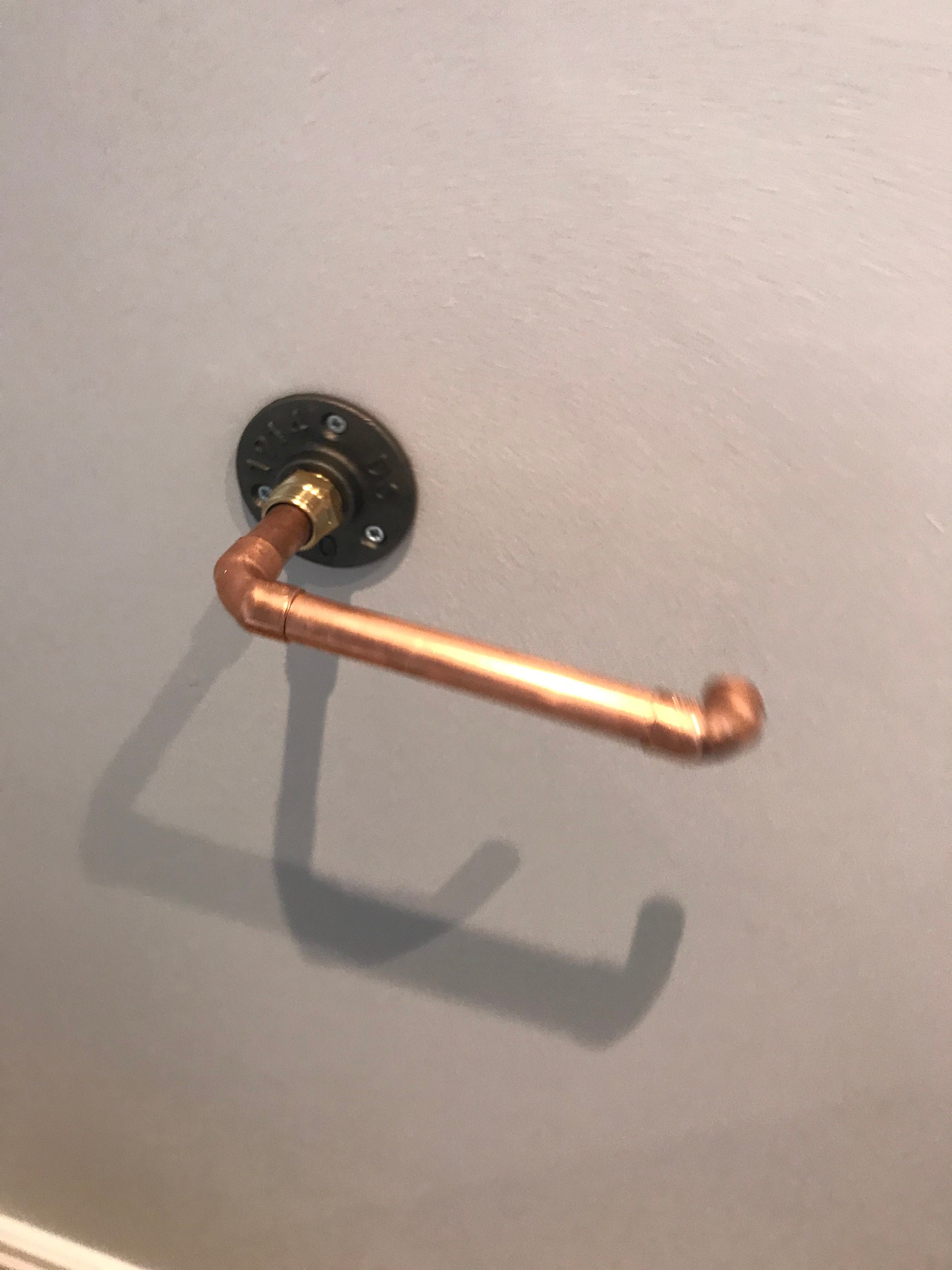 Wall Mounted Copper Pipe Industrial Hand Towel Rail and Toilet Etsy UK