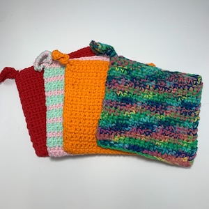 Handmade Crochet Cotton Potholder Set: Rustic Kitchen Decor