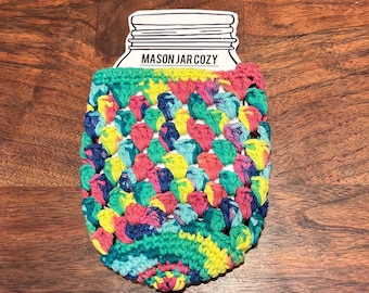 Mason Jar cozy -100% cotton-  24oz- ready to ship