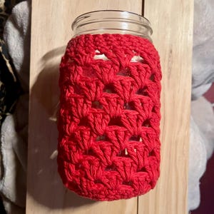 Mason Jar cozy  24oz- 100% cotton - ready to ship