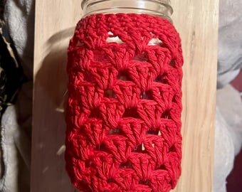 Mason Jar cozy  24oz- 100% cotton - ready to ship