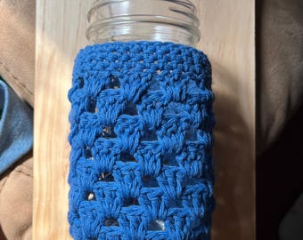 Mason Jar cozy  24oz- 100% cotton - ready to ship