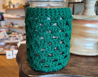 Mason Jar cozy -100% cotton-  24oz- ready to ship