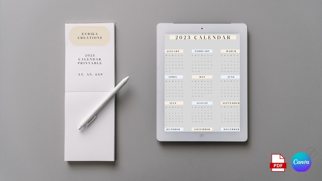 6x9 Yearly Calendar Printable 6x9 Yearly Calendar Printable