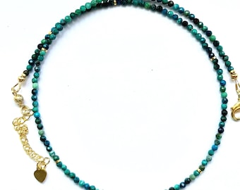 Collar de piedra crisocola