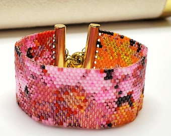 Pulsera tejida con cuentas Miyuki