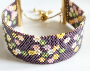 Pulsera tejida con cuentas Miyuki
