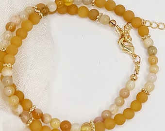 Pulsera mixta de jade doble