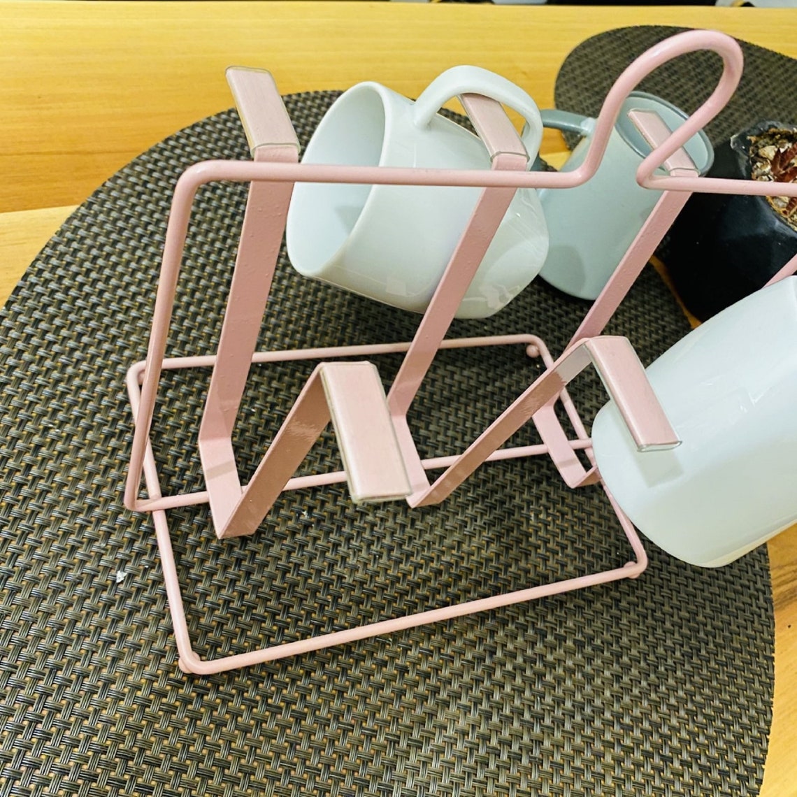 Countertop Coffee Mug Rack Standing, Handmade Home Decor Tea Cup Holder