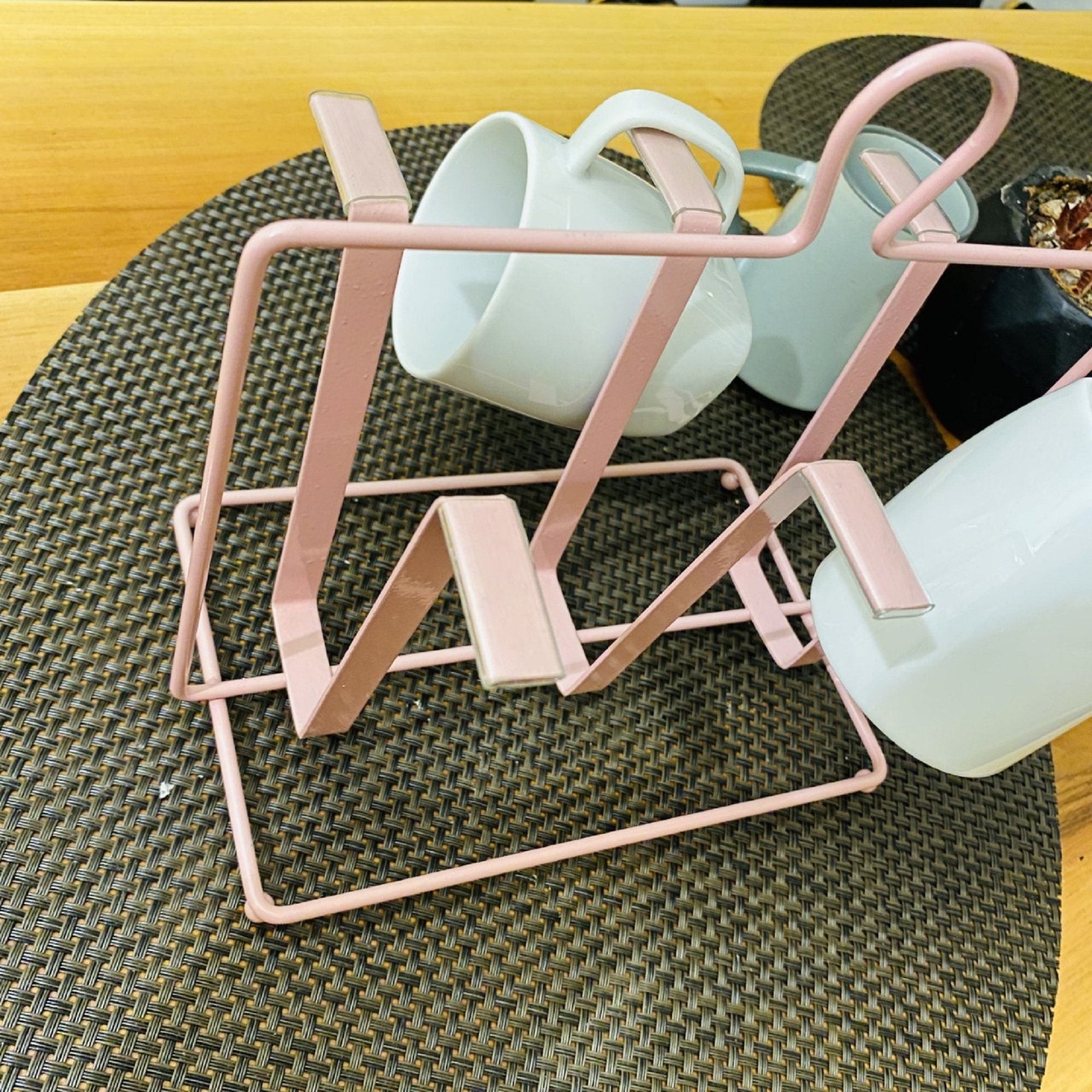 Countertop Coffee Mug Rack Standing, Handmade Home Decor Tea Cup Holder
