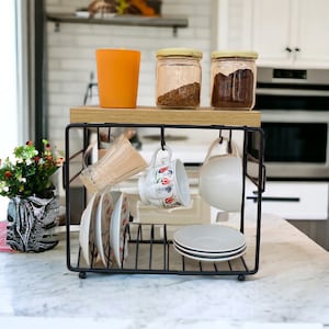 Cup Mug Holder for Kitchen, Coffee Cup Holder, Coffee Mug Holder, Cup Storage Organizer, Kitchen Hanging Hooks, Kitchen Accessories,