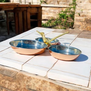 Copper Egg Pan, Handmade Copper Pan, Handmade Forged Copper Pot, Frying Pan, Omelette Pan, Saute Pan, Copper Pot, copper kitchen utensils