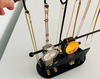 Jewelry organizer, Necklace holder, earring, cloak holder, bracelet holder, organizer, necklace organizer, black jewelry organizer, for gift