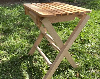 Folding stool, Natural stool, Wooden stool, Balcony stool, Picnic stool, Handmade natural stool, Mini stool, Children's stool, Camping stool