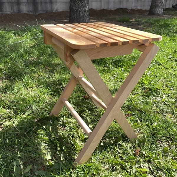 Folding stool, Natural stool, Wooden stool, Balcony stool, Picnic stool, Handmade natural stool, Mini stool, Children's stool, Camping stool