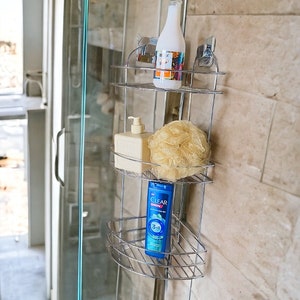 Adhesive Shower Caddy Bathroom Shelf Organizer Shower Shelves Stainles