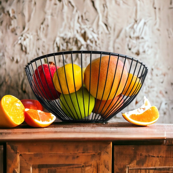 Fruit Bowl for Kitchen Counter Modern Metal Wire Vegetable Basket for Bread Bowl, Table Organizer Snack Storage Bowl Kitchen, Gift For Her