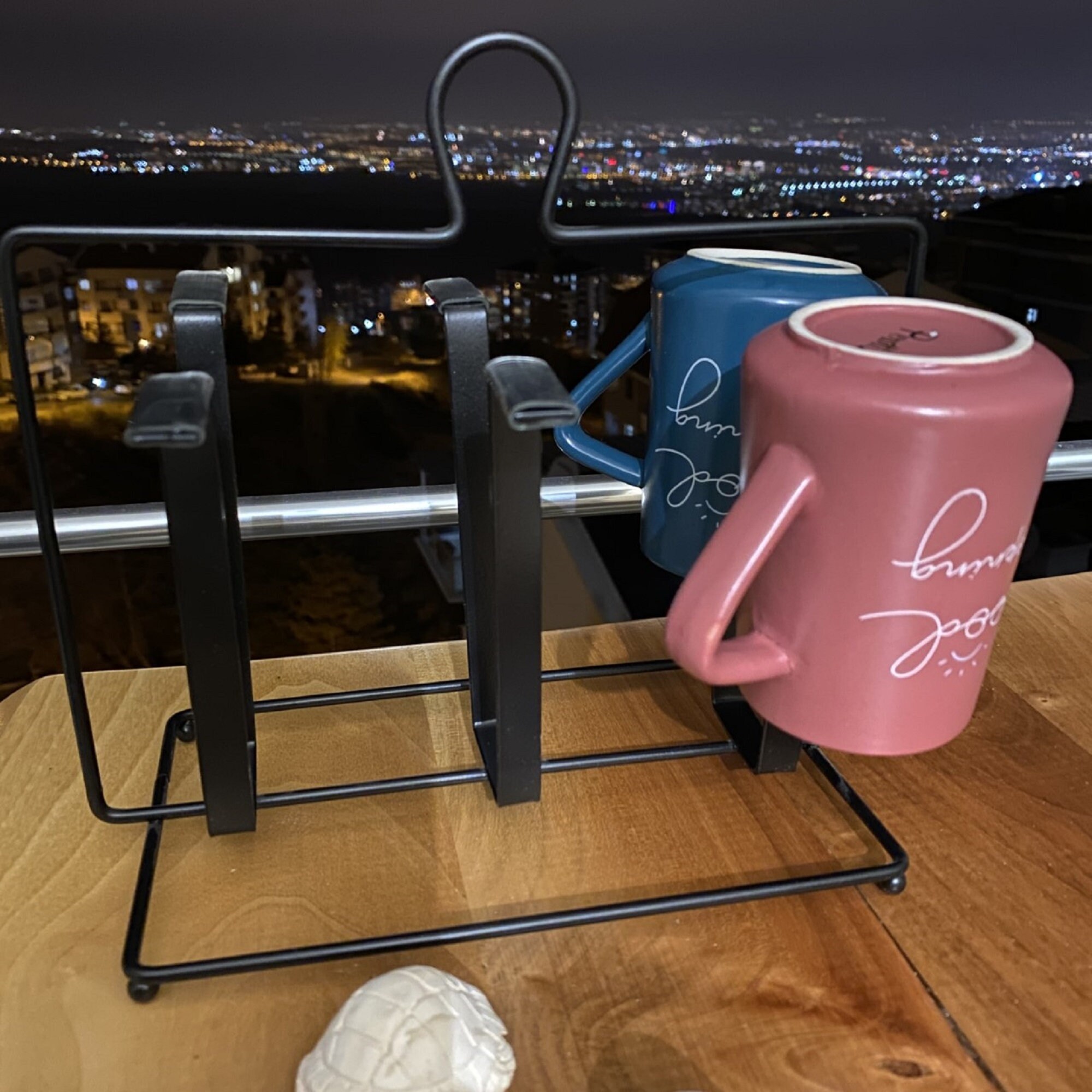 Countertop Coffee Mug Rack Standing, Handmade Home Decor Tea Cup Holder