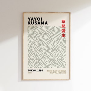 Póster de la exposición Yayoi Kusama: Infinity Nets, verde salvia (descarga digital)