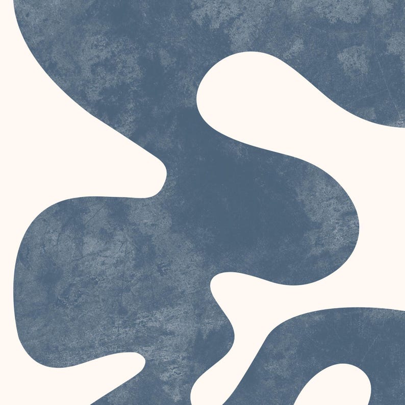 Extreme close-up of navy blue abstract art showing a premium speckled stone texture and deep denim blue grain.