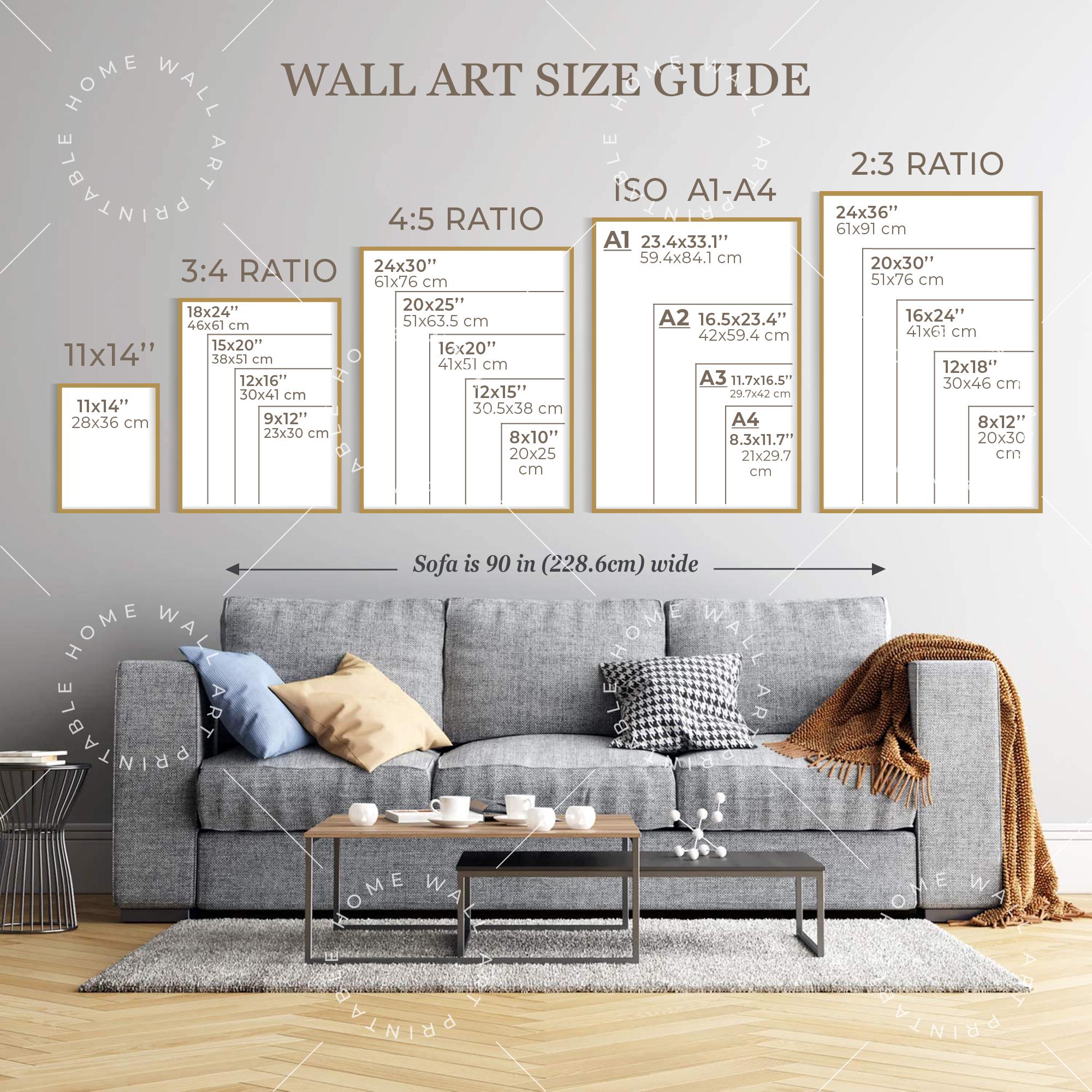 Wall Art Size Chart 11x14 - Etsy