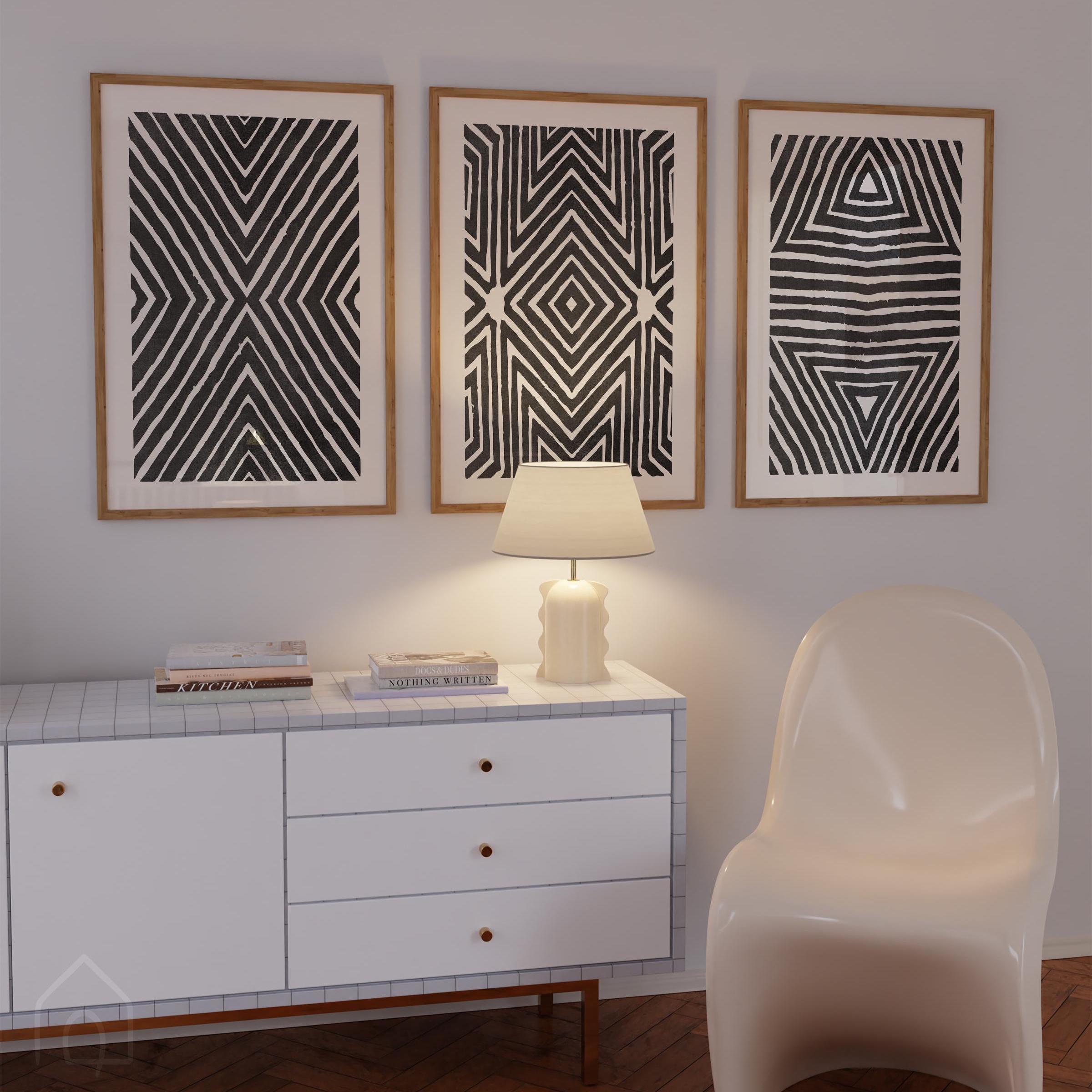 Abstract African Line Art Set, Minimal Afrocentric Wall Prints, Modern ...