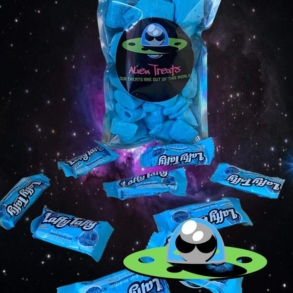 Freeze Dried Candy l Laffy Alien Taffy l Crunchy l Candy l Treats l Gifts l Texture Change l All Blue l Blue Rasberry