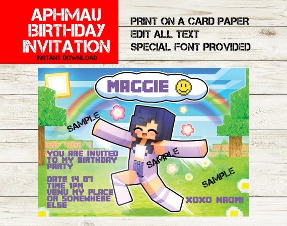 Minecraft Invitation - Digital Download — Means of Lines