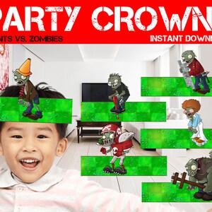 Plants Vs Zombies Party Headbands Plants Vs Zombies Party Crowns Plants Vs Zombies Party Hats ...
