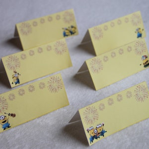 Minion Food Tents, Food Labels, Despicable Me Place Cards, Printable ...