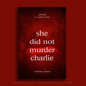 Premade Book Cover | eBook only | Mystery, Thriller, Horror | 004