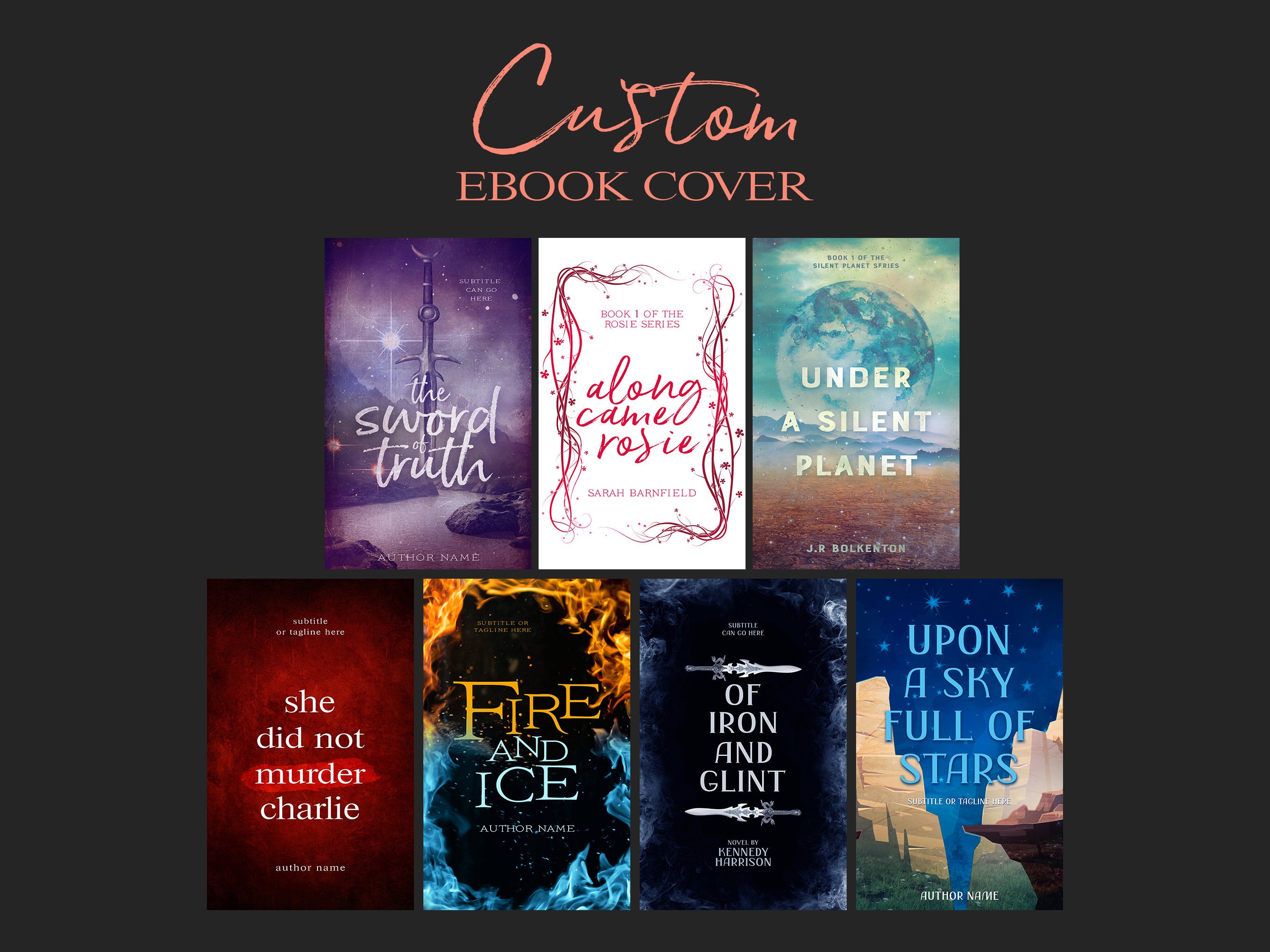 Custom Book Cover Ebook Only KDP Ebook Cover Self Etsy