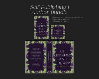 Author Cover Design Bundle 1:  eBook, Paperback Sleeve, Audiobook