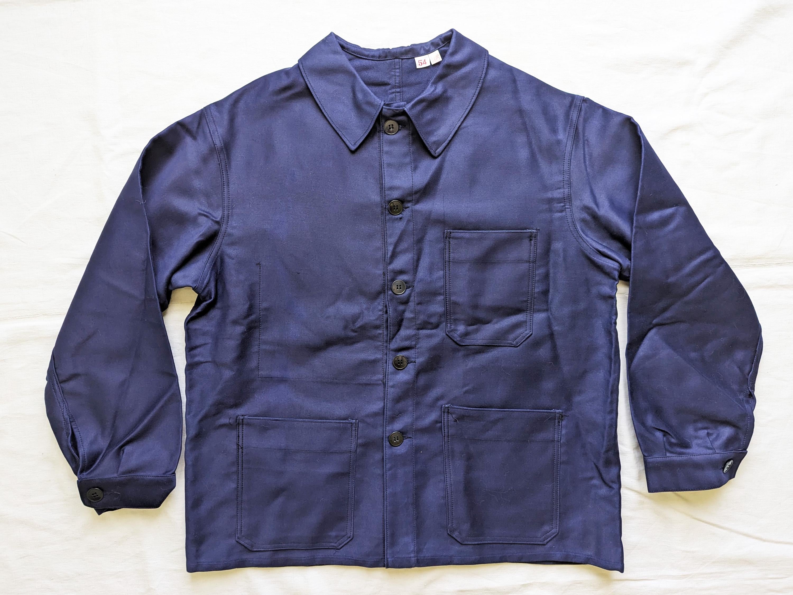 French Blue Moleskin Work Jacket 1950s 1960s - Etsy