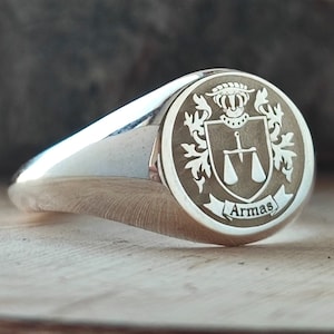 Family Crest Rings, Custom Signet Ring, Crest Ring, Family Crest Signet Ring Father's Day gift, Coat of Arms Ring