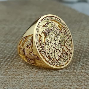 Gold eagle ring - Etsy 日本