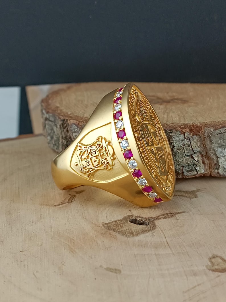 Gold Bishop Ring / Episcopal Apostolic Ring / Custom Clergy Ring With ...