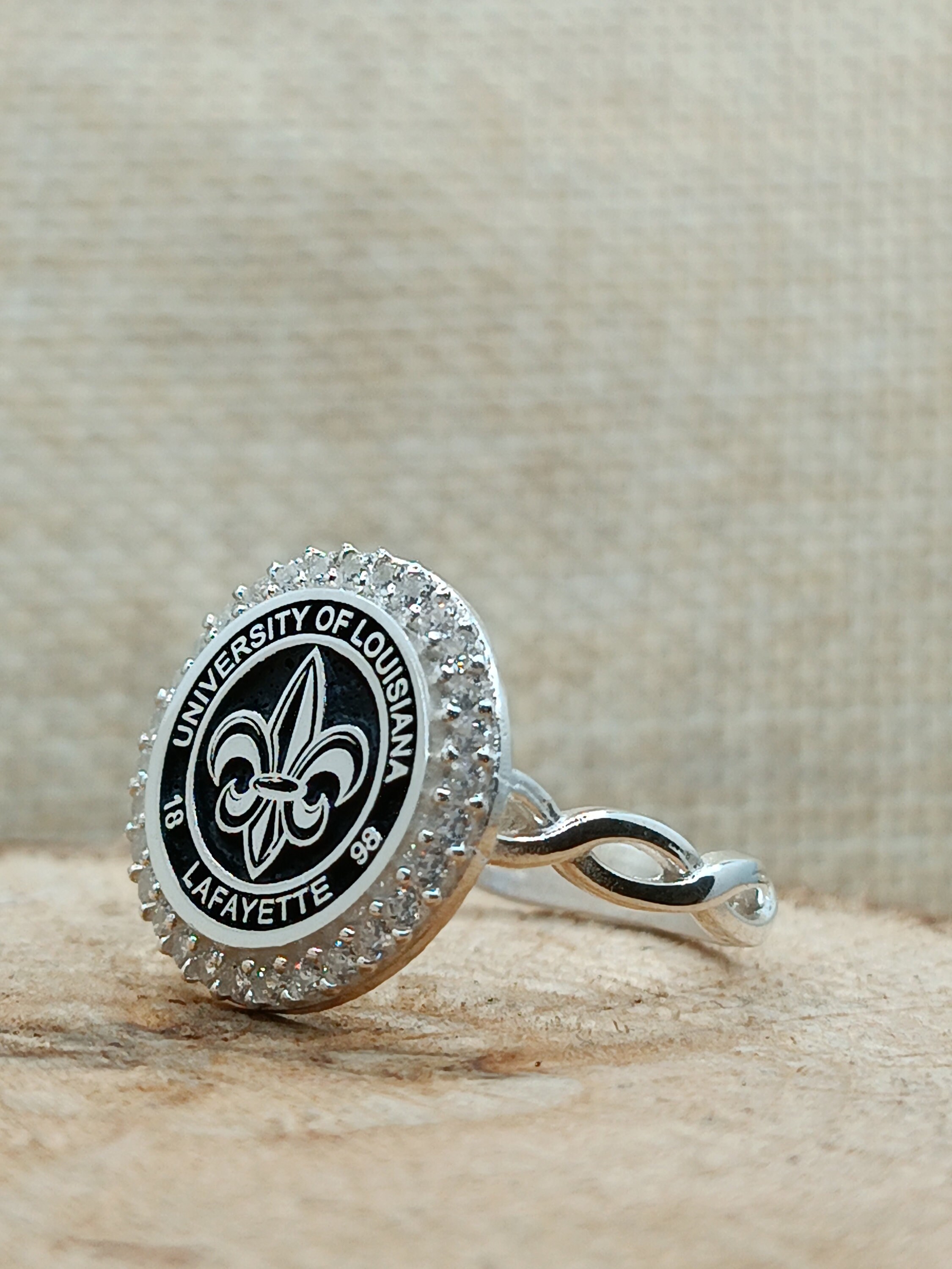 Custom University of Louisiana Lafayette Graduation Ring, 925 Sterling ...