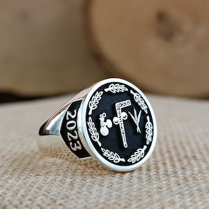 Familienwappen Ring für personalisierte Schmuck-Personalisierte Gold und Siegelring, Familienwappen Ring-Wappen