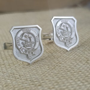 Abotoaduras personalizadas de ouro para brasão, abotoaduras de crista, presente de casamento para o noivo, abotoaduras de prata esterlina, abotoaduras de crista de família personalizadas