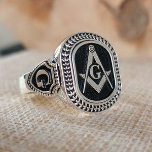 Masonic Jewelry, Christmas Ring, Christmas Gift, Masonic Rings, Freemason Ring, Master Mason Rings, Free Mason Ring, Mens Masonic Rings